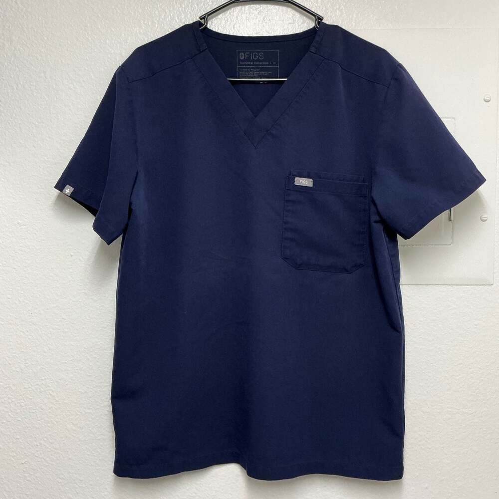 FIGS Leon Navy Blue Three-Pocket Scrub Top Size Medium
PO# 1670